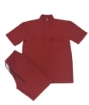 Picture of Windowpane Walking Suit 2 Piece Short Sleeve Set With Shorts