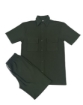 Picture of Windowpane Walking Suit 2 Piece Short Sleeve Set With Shorts