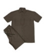 Picture of Windowpane Walking Suit 2 Piece Short Sleeve Set With Shorts